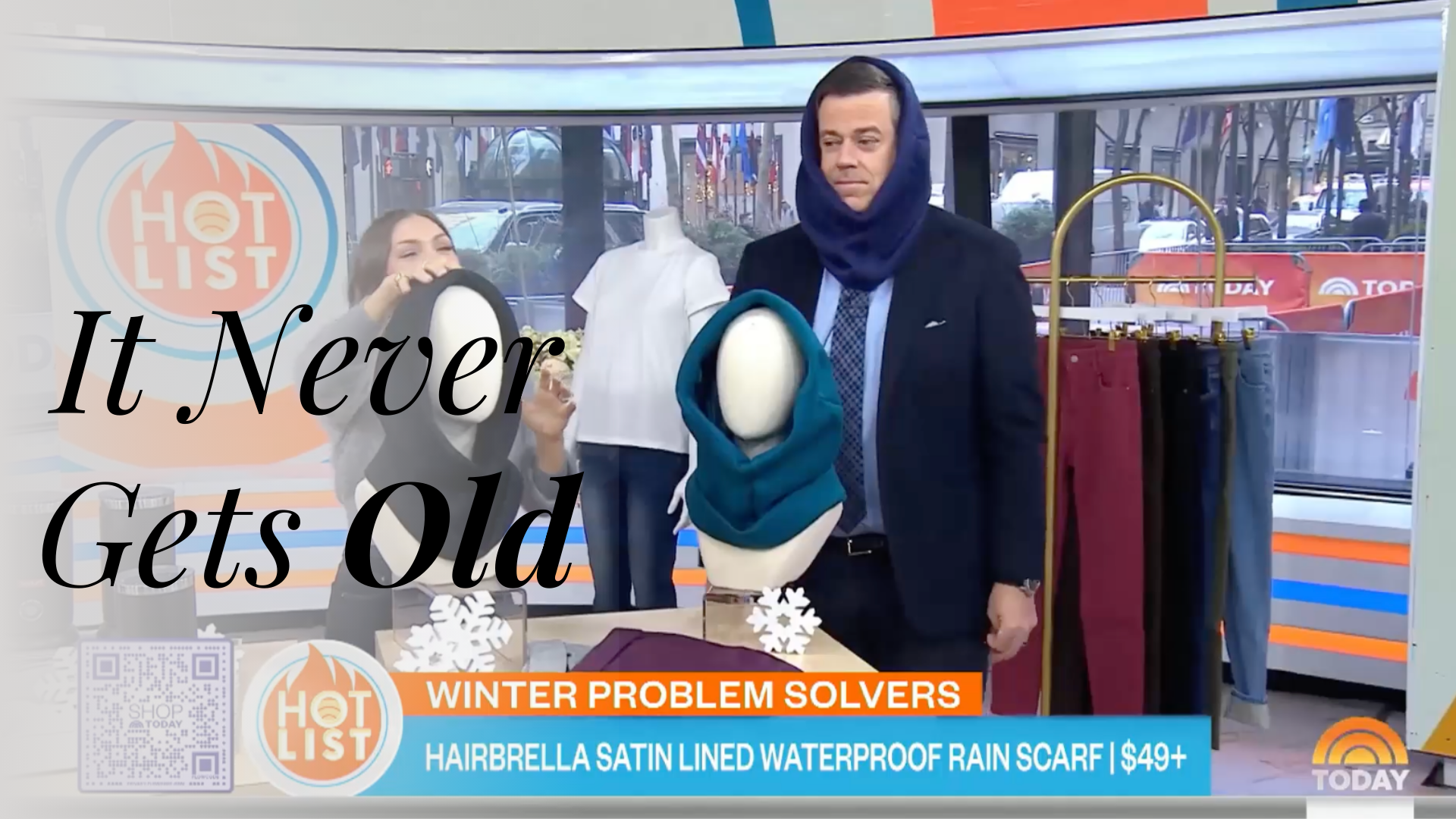 Founder Friday: It Never Gets Old. A winter storm, the Rain Scarf, and a moment I never take for granted.