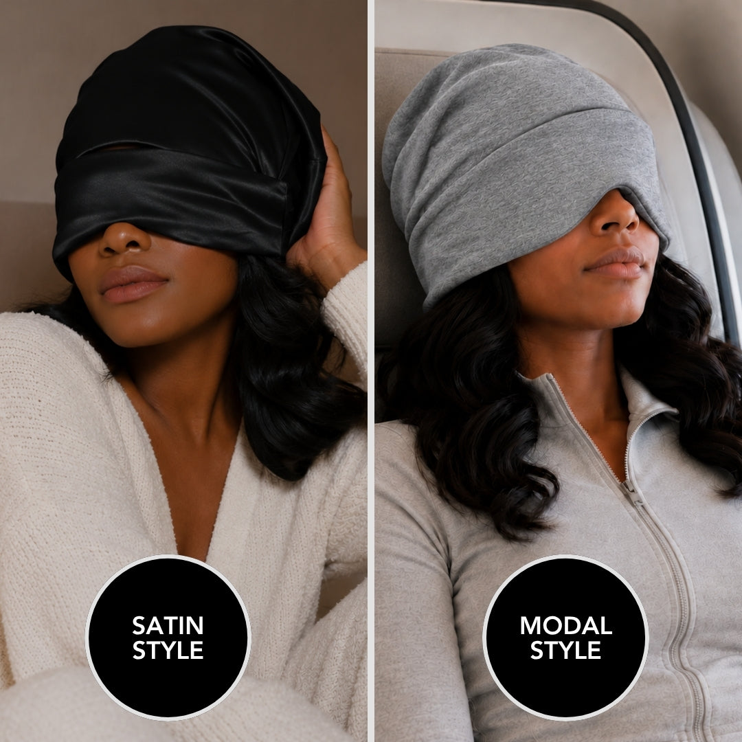 Satin-Lined, Convertible Nap Cap™ with Hidden Eye Mask
