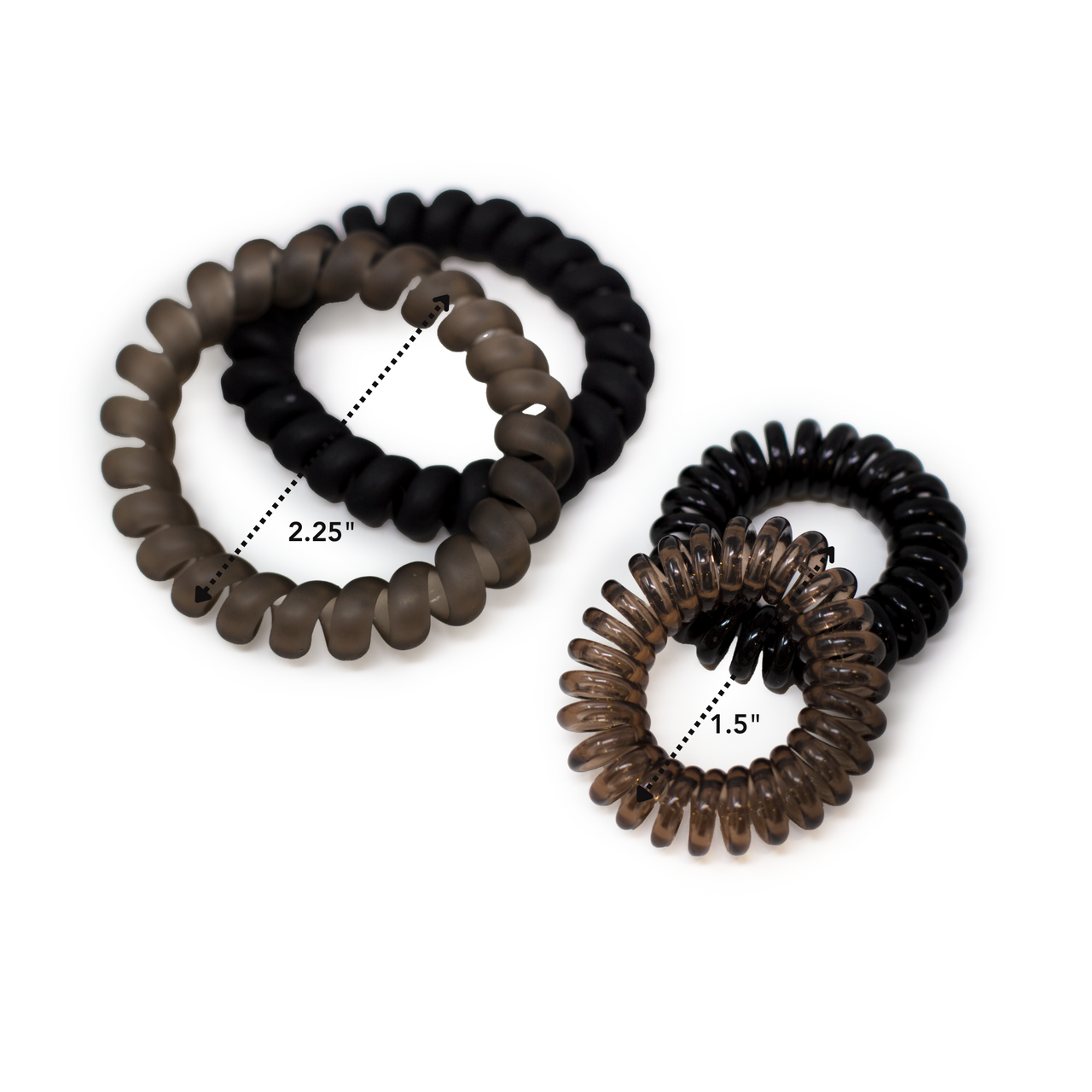 Waterproof Spiral Hair Ties Bundle