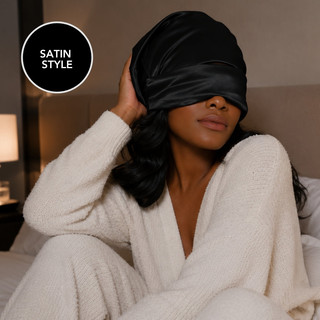 Satin-Lined, Convertible Nap Cap™ with Hidden Eye Mask