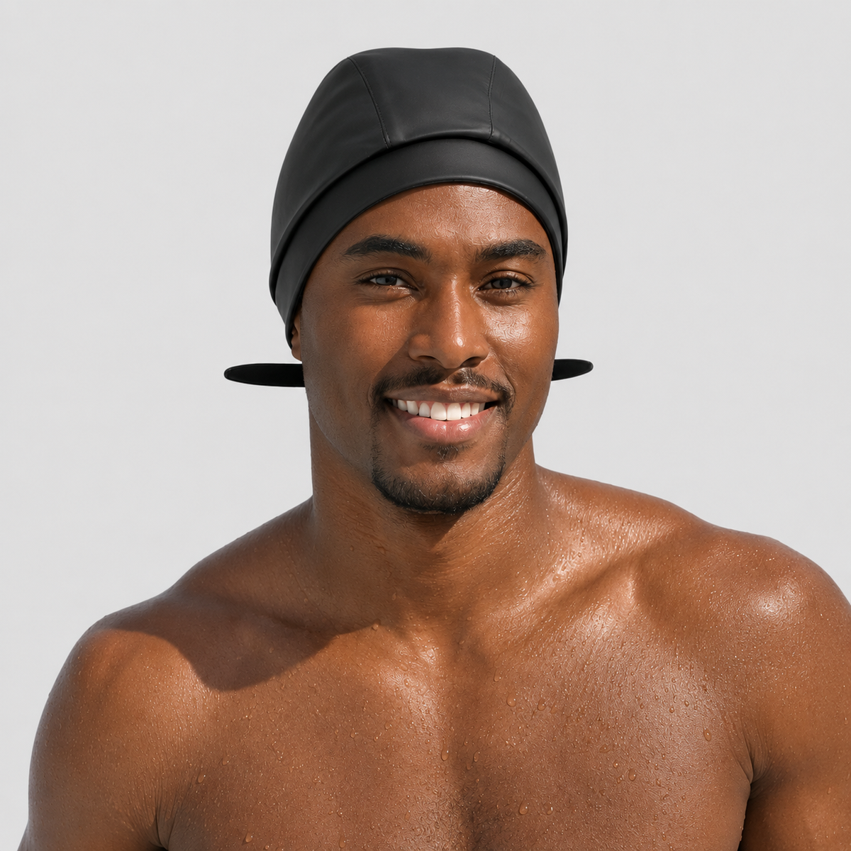 Hairbrella Satin-Lined Waterproof, Adjustable Swim Cap Men