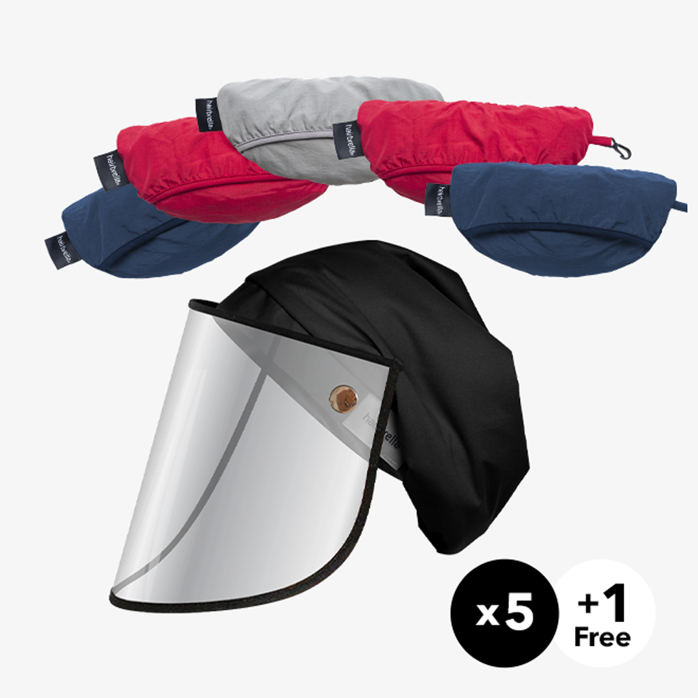 Hairbrella Pro Rain Hat + Face Shield Gifting Bundle (Buy 5, Get 1 Free)